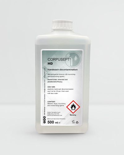 Jabón antiséptico virucida - CORPUSEPT® - IVN Nettetal & Unigema - fungicida / bactericida / esporicida