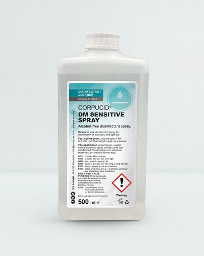 Desinfectante para mobiliario médico - CORPUCID® DM Sensitive - IVN Nettetal & Unigema - para suelos y superficies / líquido / 500 mL