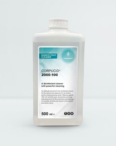 Desinfectante para mobiliario médico - CORPUCID® 2000-100 - IVN Nettetal & Unigema - para suelos / líquido / 500 mL