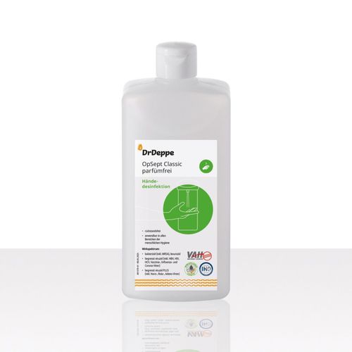 Solución hidroalcohólica 500 ml - OpSept Classic perfume-free - Laboratorium Dr. Deppe - 100 ml / 1.000 ml / 5.000 ml