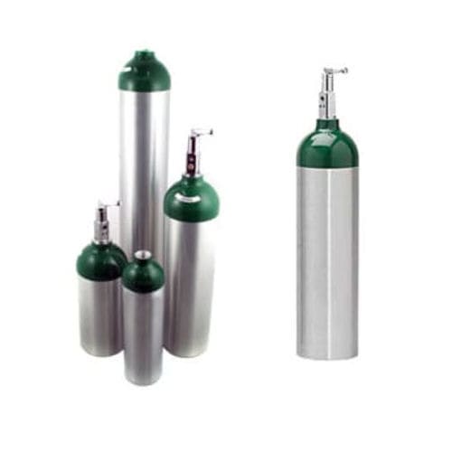 Botella de gas médico de oxígeno - MS-MED-DT - MedSource Labs - de aluminio / gris