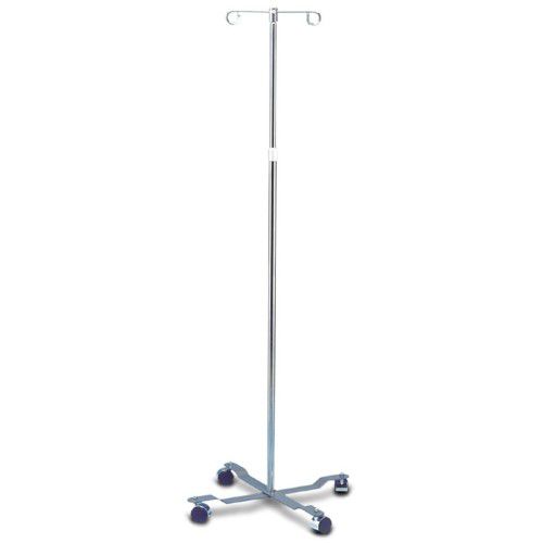 Portasueros con ruedas - MS-47110	 - MedSource Labs - 4 ganchos / 2 ganchos / de acero inoxidable