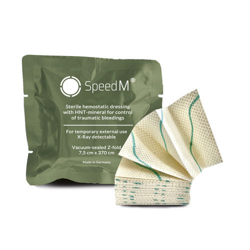Apósito cutáneo estéril - SpeedM® - Speed Care Mineral GmbH - sin tejer / hipoalergénico / hemostático