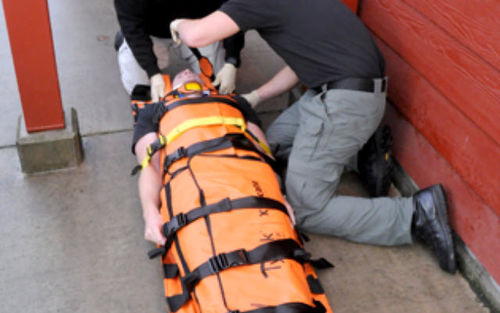 Inmovilizador de emergencia de la cabeza - XTricate - TyTek Medical - para camilla pala / para camilla espinal