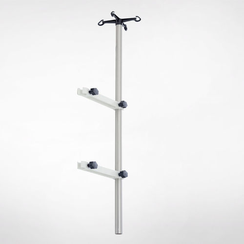Portasueros de suelo - 3030.AK - Üzümcü Hospital Equipment - 4 ganchos / de acero inoxidable / de aluminio