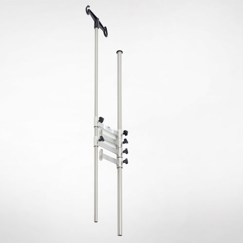 Portasueros de suelo - 3050.AA - Üzümcü Hospital Equipment - 2 ganchos / de acero inoxidable / de aluminio