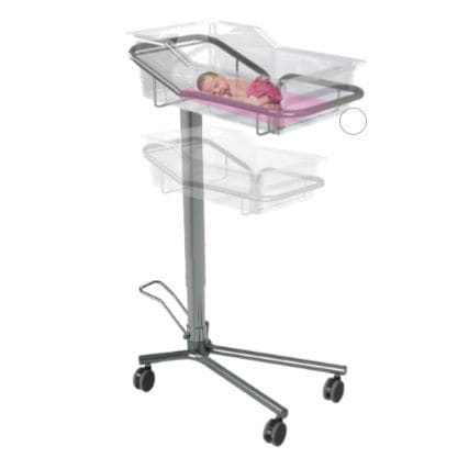 Cuna hospitalaria neonatal - 107101 - Valiamo - con ruedas / de altura fija / de acero inoxidable