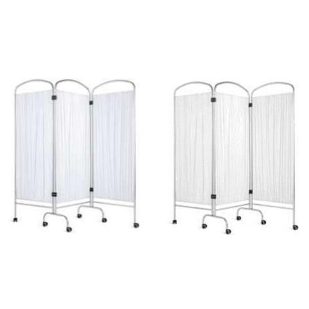Biombo médico plegable - VL25X.10.BI.1214 - Valiamo - 3 paneles / de acero inoxidable