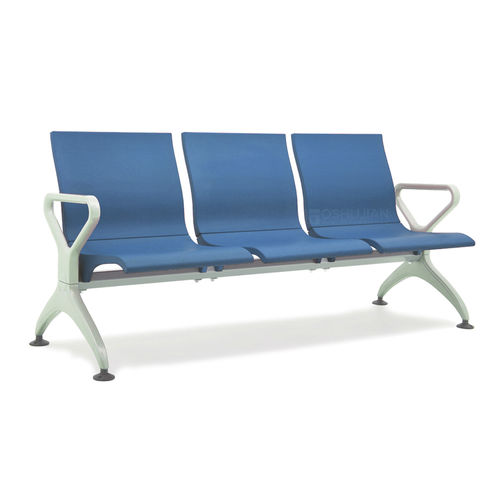 Asiento con estructura modular para sala de espera - SJ9075 - Foshan Oshujian Furniture Manufacturing Co., Ltd - con reposabrazos / con respaldo alto / 3 plazas