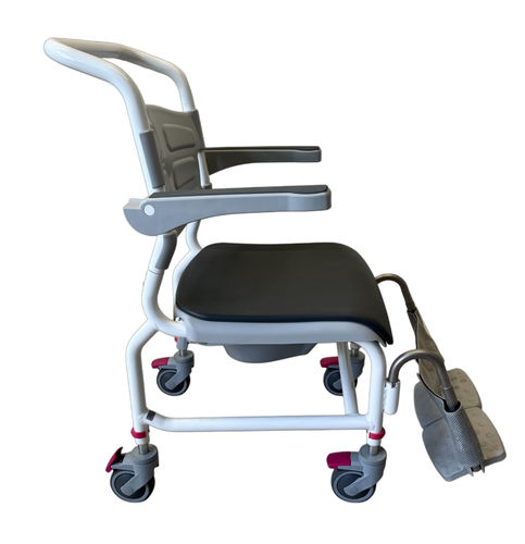 Silla de ducha con reposabrazos - HY313031 - Prontomed srl - con ruedas / con reposapiés / abatible