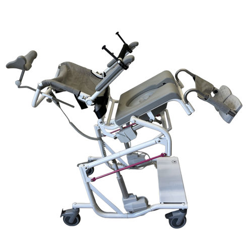 Silla de ducha con reposabrazos - HY310811-B - Prontomed srl - con ruedas / con reposapiés / de altura variable
