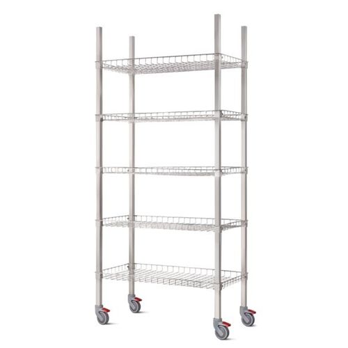 Estantería 5 estantes - Palakkad Surgical Industries - para contenedores / estructura abierta / móvil