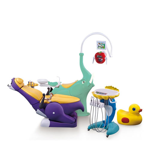 Unidad dental con sillón eléctrico - UMG-04C  - Tangshan UMG Medical Instrument - con monitor / con portainstrumentos / con luz LED