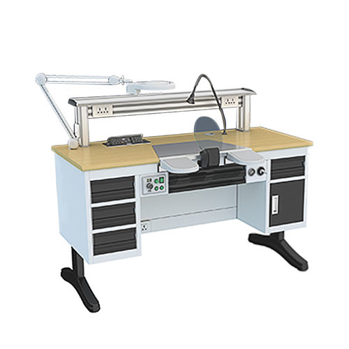 Puesto de trabajo para laboratorio dental con luz - JT-54 - Tangshan UMG Medical Instrument - de acero inoxidable / automático