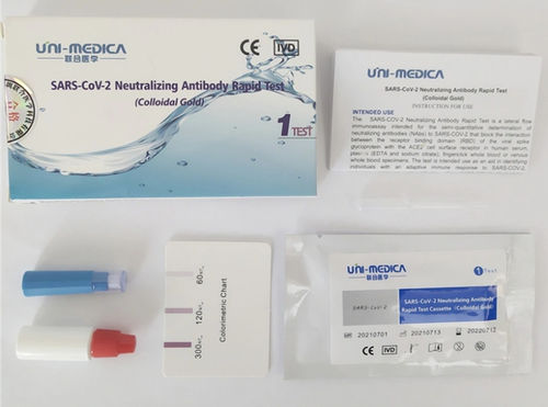 Prueba rápida para COVID-19 - 30021000 - Shenzhen unimed-global technology Co.,LTD - para enfermermedades infecciosas / de anticuerpos neutralizantes / SARS-COV-2