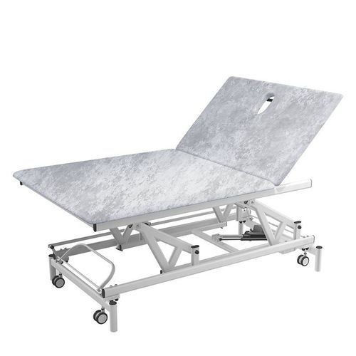 Mesa Bobath eléctrica - YK-8000A - Guangzhou Yeecon Medical Equipment Industrial - con ruedas / de 2 secciones