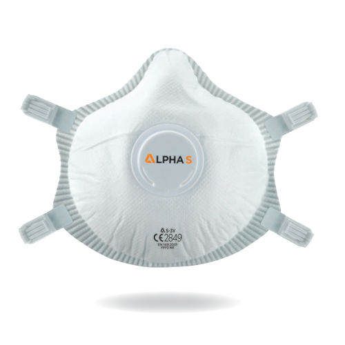 Mascarilla respiratoria FFP3 - S-3V - Globus Group - de polipropileno / con válvula de espiración / tipo copa