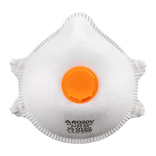 Mascarilla FFP2 - 6020V - Globus Group - de polipropileno / sin látex / con válvula de espiración