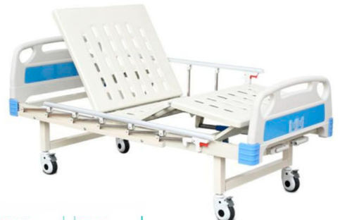 Cama de hospital - FY-M02 - Jiangsu Fuyou Medical - manual / de altura regulable / con ruedas
