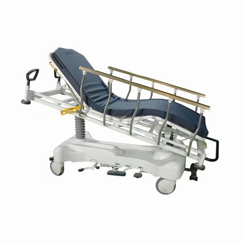 Cama de hospital - FY-101 - Jiangsu Fuyou Medical - hidráulica / de altura regulable / con ruedas
