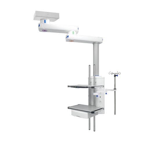 Brazo de distribución de techo - FY-EMD270/S320 - Jiangsu Fuyou Medical - para quirófano / 2 brazos / con estantes