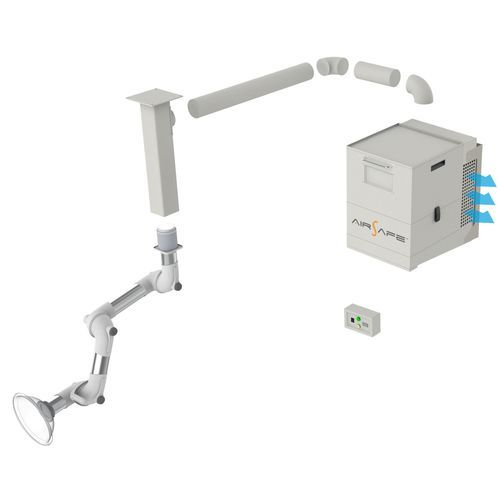 Aspirador de aerosoles para clínica dental - VX400F - Airsafe - móvil / con por con sistema de filtración