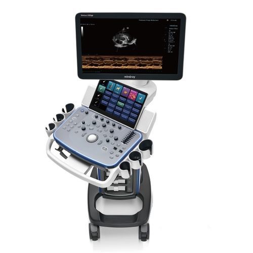 Ecógrafo veterinario con soporte - Vetus 5Exp - Shenzhen Mindray Animal Medical Technology Co., Ltd. - multifuncional / para cánidos / para felinos
