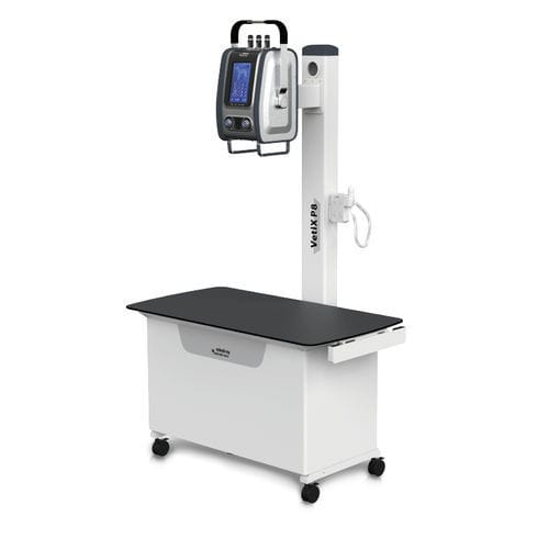 Sistema de radiografía veterinaria digital - VetiX P8 - Shenzhen Mindray Animal Medical Technology Co., Ltd. - con mesa