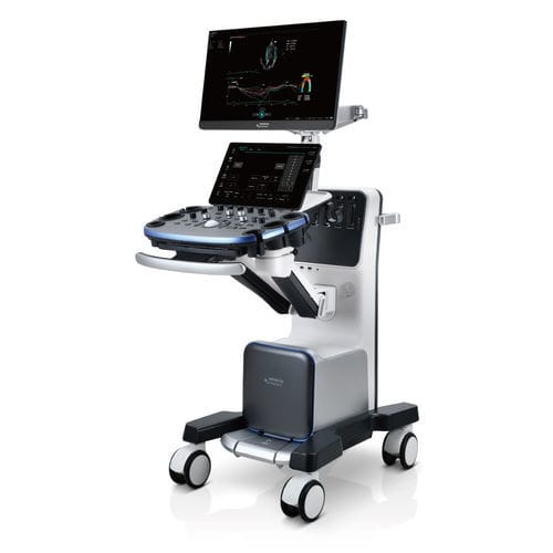 Ecógrafo veterinario con soporte - Vetus 9 - Shenzhen Mindray Animal Medical Technology Co., Ltd. - multifuncional / para cánidos / para felinos