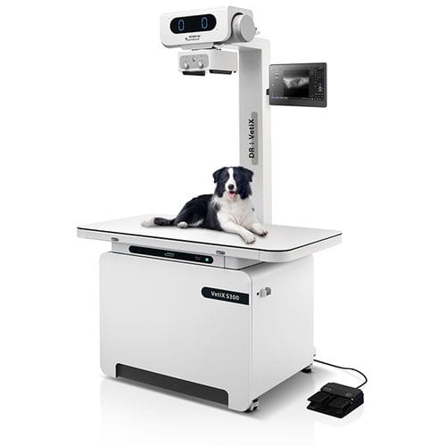 Sistema de radiografía veterinaria digital - VetiX S300 - Shenzhen Mindray Animal Medical Technology Co., Ltd. - con mesa