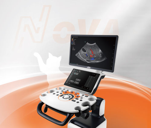 Ecógrafo veterinario con soporte - Vetus Nova - Shenzhen Mindray Animal Medical Technology Co., Ltd. - multifuncional / para animales pequeños / para animales grandes