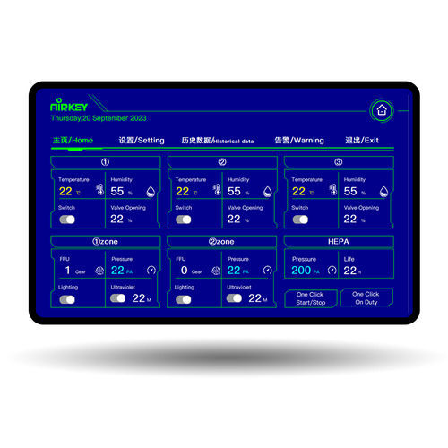 Sistema de control de temperatura - Airkey Envirotech Co., Ltd. - de humedad / de monitorización / con pantalla táctil