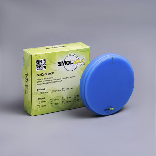 Material dental cera - SmolWax Bluish - TM SmolWax - para restauración dental / CAD CAM / de fundición
