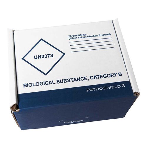 Caja de embalaje para productos farmacéuticos - PathoShield 3 - DGP Intelsius GmbH - para muestras biológicas / de transporte / de papel
