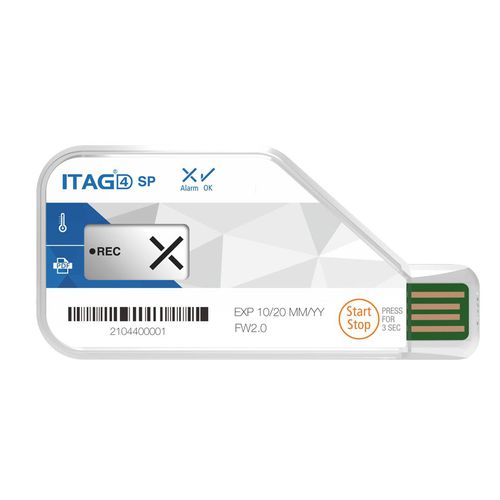 Registrador de datos de temperatura - ITAG 4 SP - DGP Intelsius GmbH - para productos farmacéuticos / para productos termosensibles / para muestras biológicas
