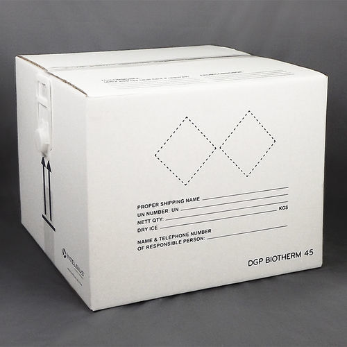 Caja de embalaje para productos farmacéuticos - BIOTHERM 45P - DGP Intelsius GmbH - para muestras biológicas / de transporte / para productos termosensibles
