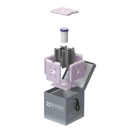 Caja de embalaje para productos farmacéuticos - NUVEX  - DGP Intelsius GmbH - para muestras biológicas / de transporte / para productos termosensibles