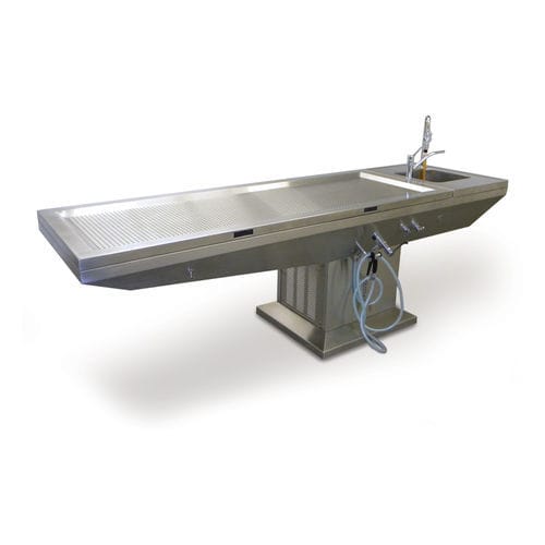 Mesa de autopsia de medicina legal - P.AWT.102 - Nisan Medikal San. ve Tic. Ltd. Sti. - fija / rectangular / de acero inoxidable