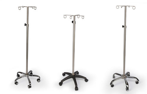 Portasueros con ruedas - Q.IVP.101 - Nisan Medikal San. ve Tic. Ltd. Sti. - 2 ganchos / telescópico / de acero inoxidable