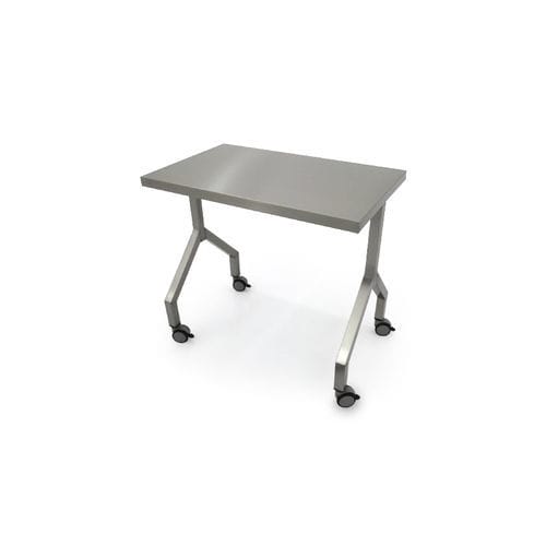 Mesa de trabajo - S.WTM.102 - Nisan Medikal San. ve Tic. Ltd. Sti. - rectangular / móvil / de acero inoxidable