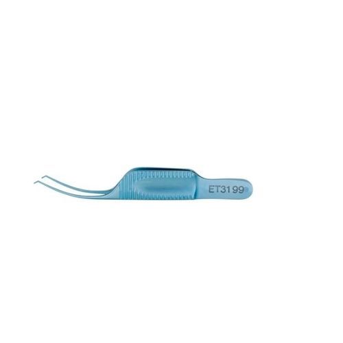 Pinza para oftalmología - ET3199 - Storz Eye - para prensión de tejidos / curva / de titanio