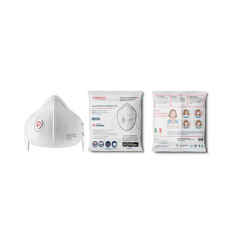 Mascarilla FFP2 - IPS9501V - Italia Paramount Strategies - con válvula de espiración / blanca / transpirable