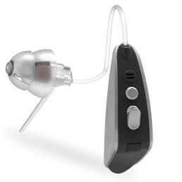 Prótesis auditiva BTE, open fit - Guangdong ENNO Technology - con reductor de ruido / negra