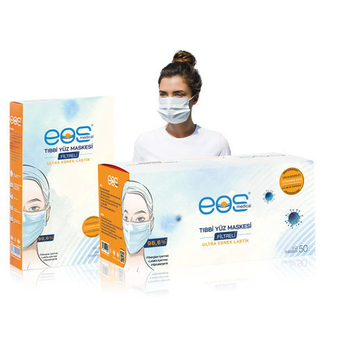 Mascarilla quirúrgica EN14683 - EOS Medical - sin látex / sin fibra de vidrio / para adulto