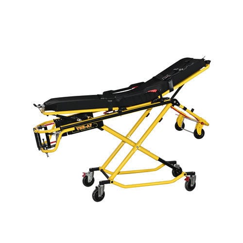 Carro camilla para ambulancias - YHR-A7 - Zhangjiagang Herui Medical Equipment Co., Ltd. - manual / plegable / con respaldo regulable