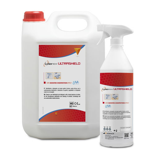 Desinfectante para dispositivos médicos - Lysonox® Ultrashield - ADRANOX - para suelos y superficies / líquido / 5000 mL