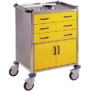 Carro de hospital - CME101 - MC Saber - para medicamentos / con puerta / con cajón