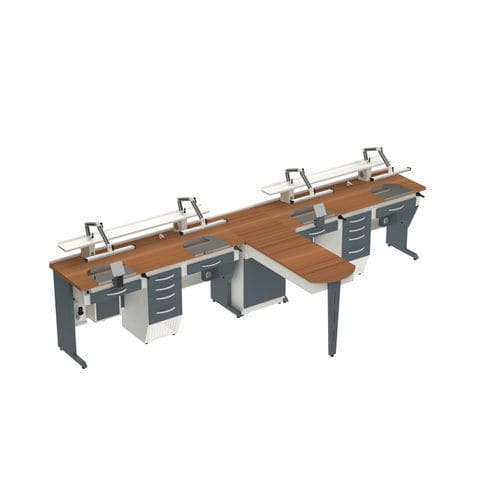 Puesto de trabajo para laboratorio dental de formación - TWM - Kartal Dental - con estantes / con luz / con cajones