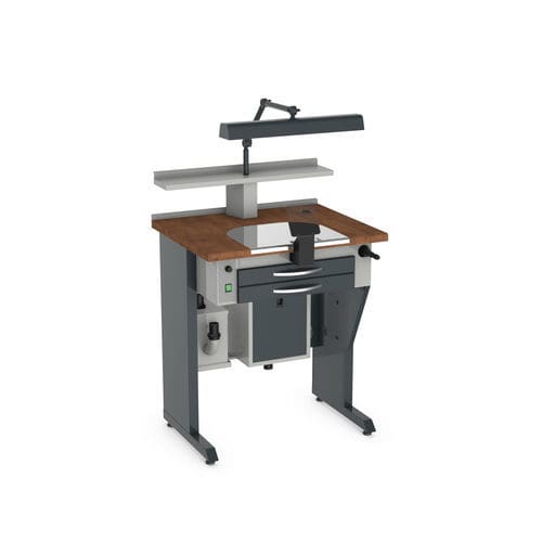 Puesto de trabajo para laboratorio dental con luz - TW1-MINI - Kartal Dental - con cajones / en isla