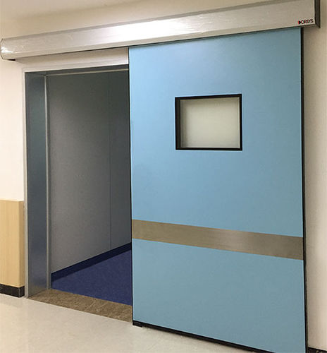 Puerta de protección radiológica - Woodmans Meditech - de laboratorio / corredera / de acero inoxidable